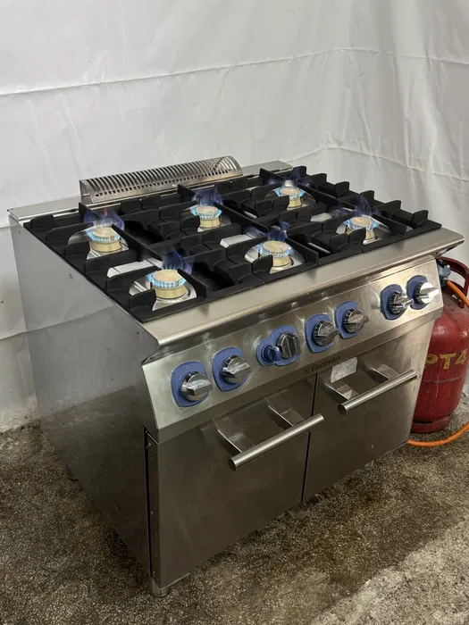 Газова печка Electrolux – 6 котлона, газова фурна, пропан-бутан