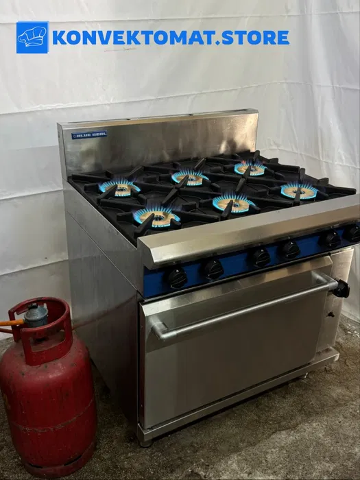 Професионална Газова Печка BlueSeal 6 Котлона с Фурна